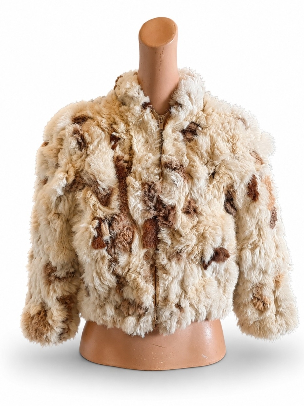 Caravelle genuine rabbit Fur Bomber Jacket. - Size, XS.